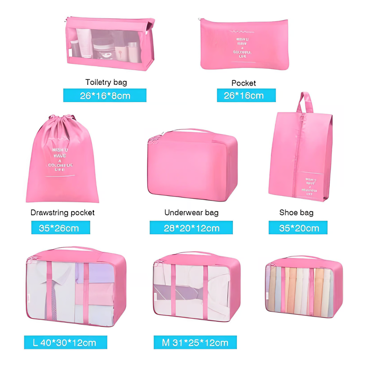 BOLSA DE VIAJE X8 PIEZAS EXTRAFUERTE